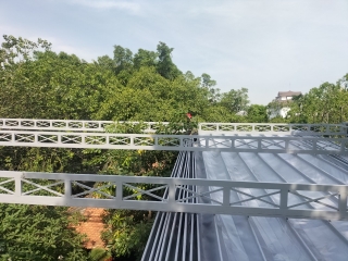 Hoàng Dương làm Mái che cho nhà hàng sân vườn tại Bình dương