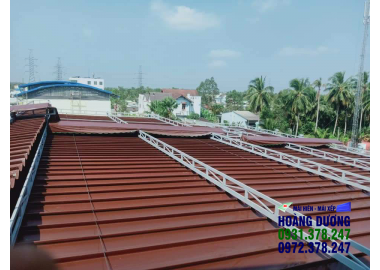 Thi công mái xếp cho nhà hàng tại Bình Chánh, Hồ chí minh
