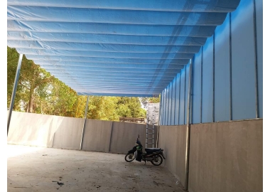 mái hiên mái kéo di động 