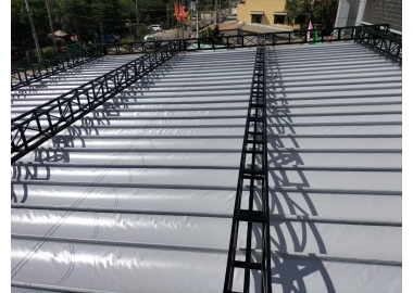 mái xếp mái kéo ngân hàng 