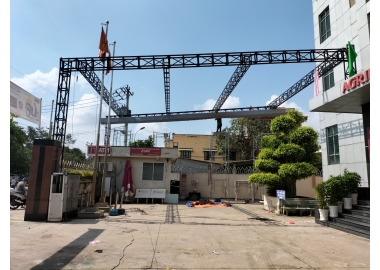 Thi công khung mái xếp ngân hàng Agribank